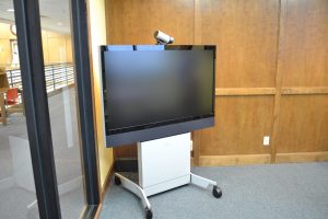 Librarys video conferencing equipment