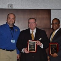 Chancellor Glen Johnson with Von Royal and Dan Moore