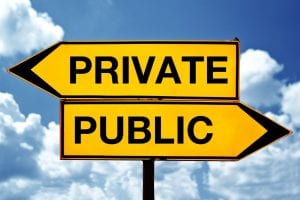 Public Private Sign