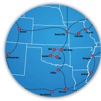 OneNet's 100Gbps Research Ring Map