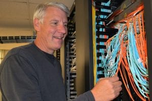 Frank Hedges manages OneNet's data center. 