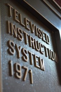 Televised Instruction System sign from 1971