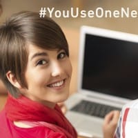 Student at Computer "#YouUseOneNet"