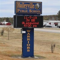 Haileyville Public Schools sign